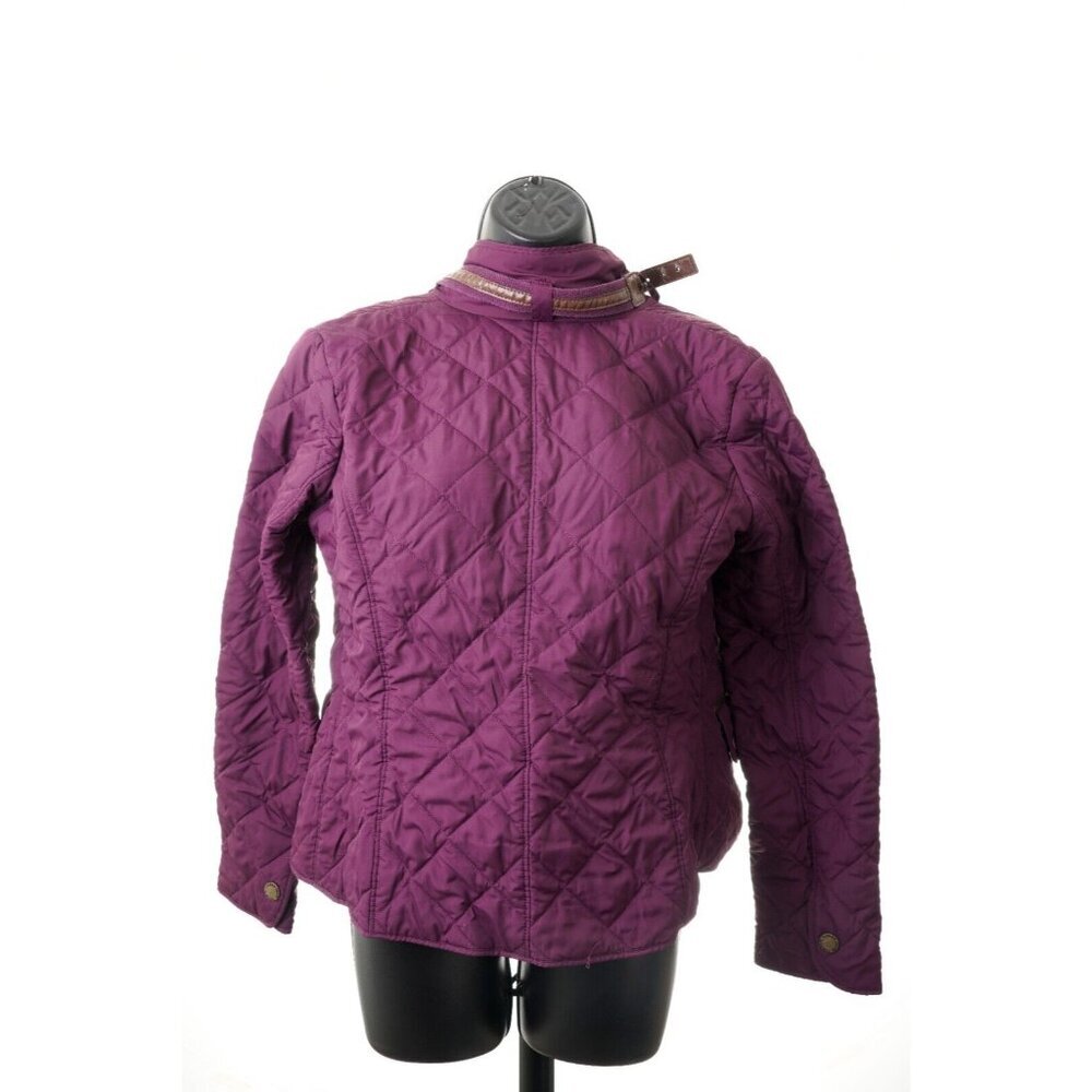LAUREN Ralph Lauren Purple Quilted Jacket with Buckle Collar - Picture 8 of 16